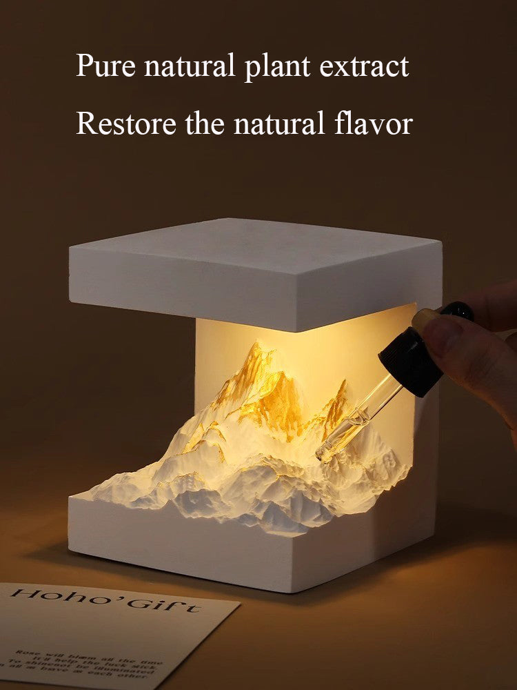 1PC Advanced Sunshine Gold Mountain Shaped Gypsum Lamp Aromatherapy