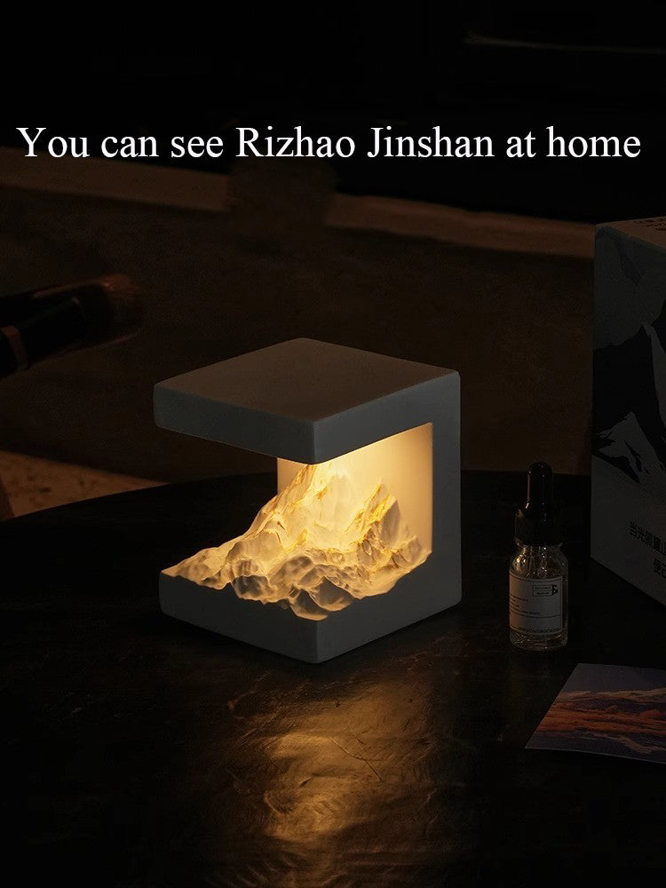 1PC Advanced Sunshine Gold Mountain Shaped Gypsum Lamp Aromatherapy