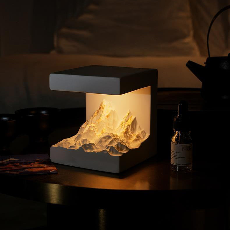 1PC Advanced Sunshine Gold Mountain Shaped Gypsum Lamp Aromatherapy