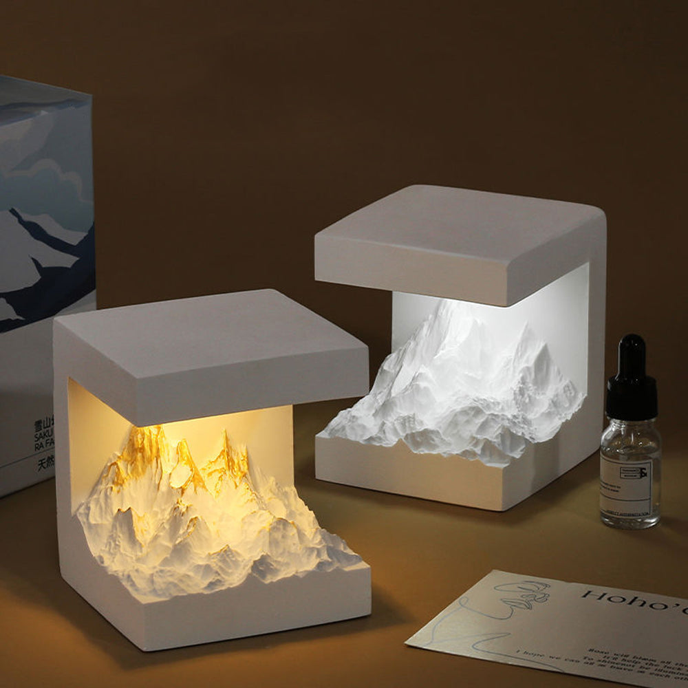 1PC Advanced Sunshine Gold Mountain Shaped Gypsum Lamp Aromatherapy